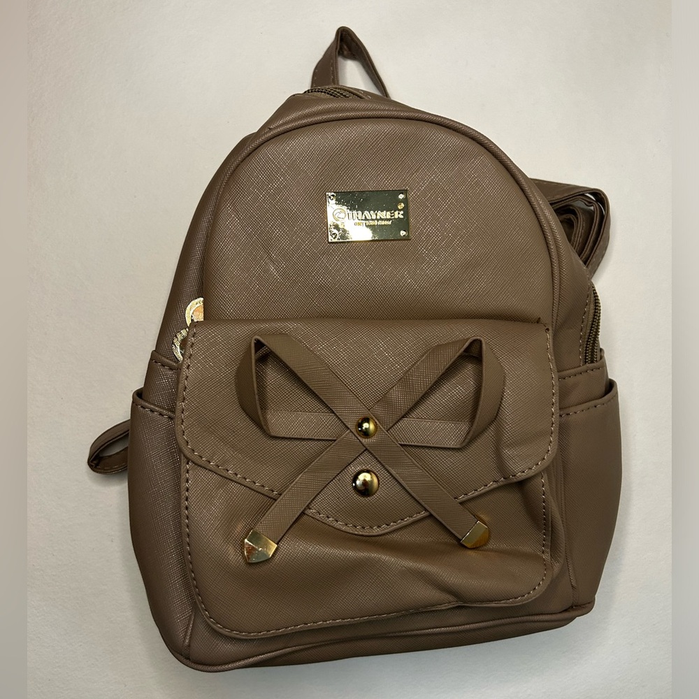 IHAYNER- Tan leather mini backpack